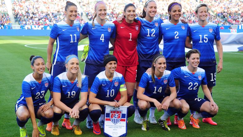 La selección femenina de fútbol de los Estados Unidos en la Copa Mundial Femenina 2015. (Getty)