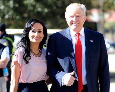 Katrina Pierson con Donald Trump. (Facebook)