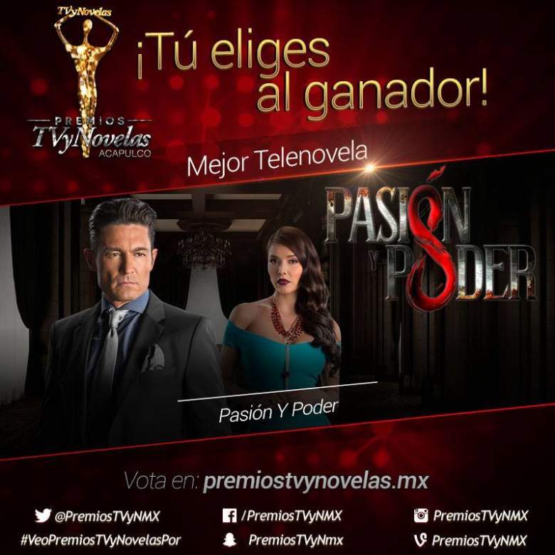 Para votar por tu favorito haz clic aquí o PremiosTVyNovelas.mx. 