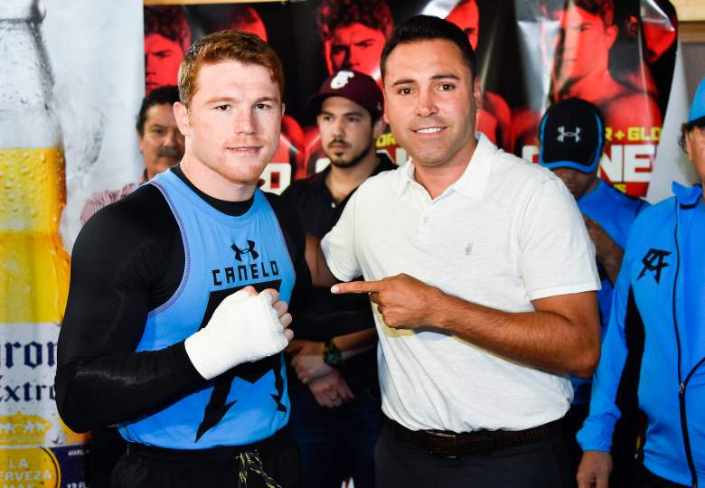 Canelo Álvarez y Oscar De La Hoya (Getty)