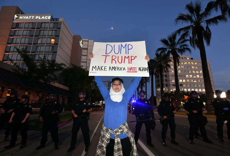 protestas contra trump, mitin de trump en san jose