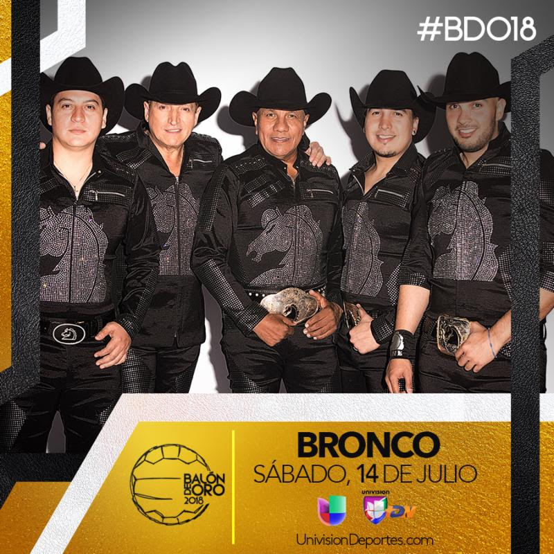 Presentaciones musicales en los premios "Balon de Oro 2018 de la Liga MX, Bronco, Chiquis Rivera, Paulina Rubio, Ana Barbara, Joe Montana