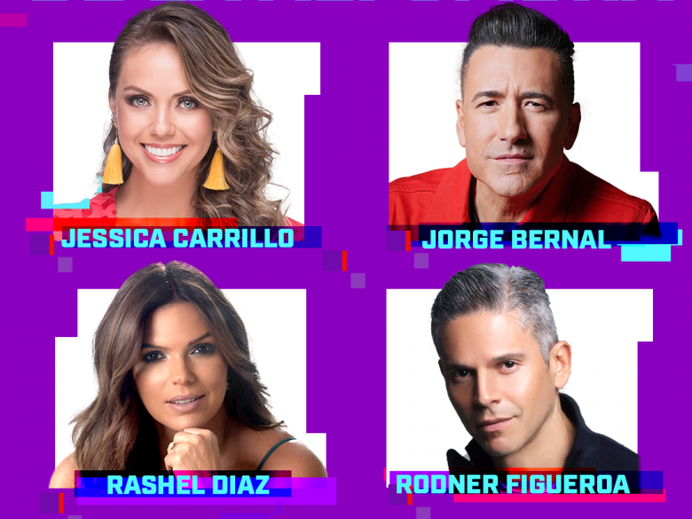 Jessica Carrillo, Jorge Bernal, Rashel Díaz, y Rodner Figueroa conductores de la alfombra LATINAMAS