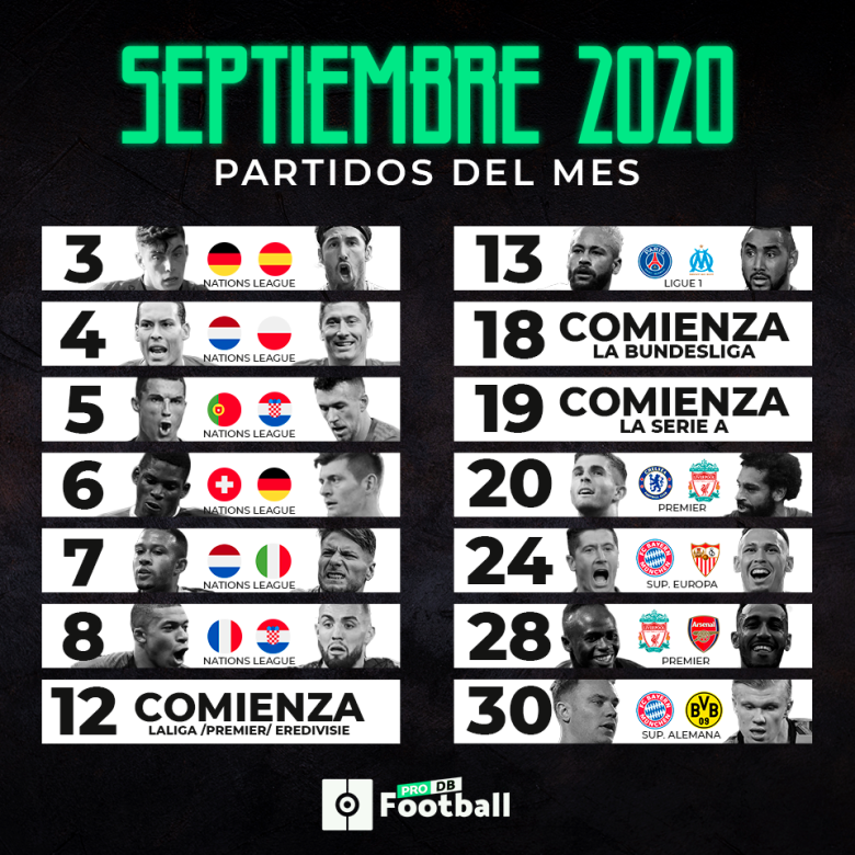 Septiembre 2020 partidos del mes - PRO DB FOOTBALL