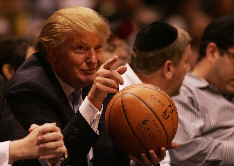 Donald Trump - Chicago Bulls v New Jersey Nets