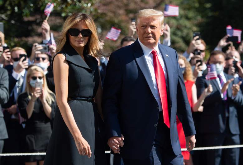 Donald Trump y Melania en su viaje hacia Nashville para el Último Debate Presidencial, Universidad de Belmont - Octubre 2020