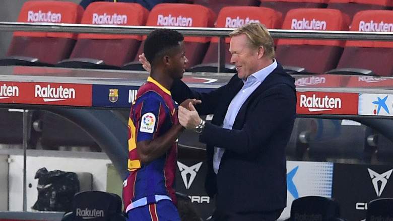 Ronald Koeman y Ansu Fati