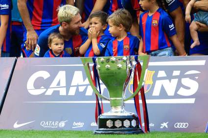 VIDEO: La reacción de Mateo Messi tras al gol de su padre
