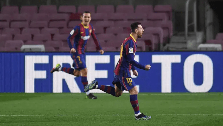 Lionel Messi celebrando su gol