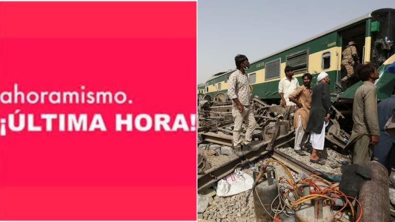 Choque de trenes en Pakistán