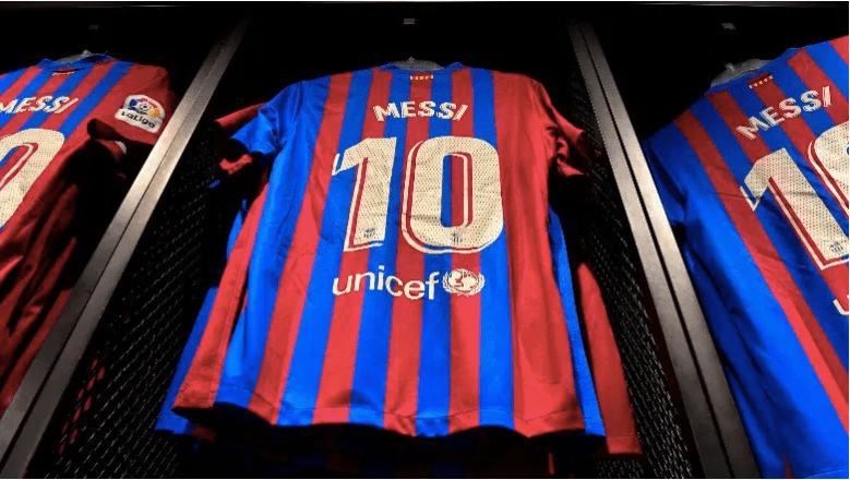 La camiseta del Barcelona de Lionel Messi