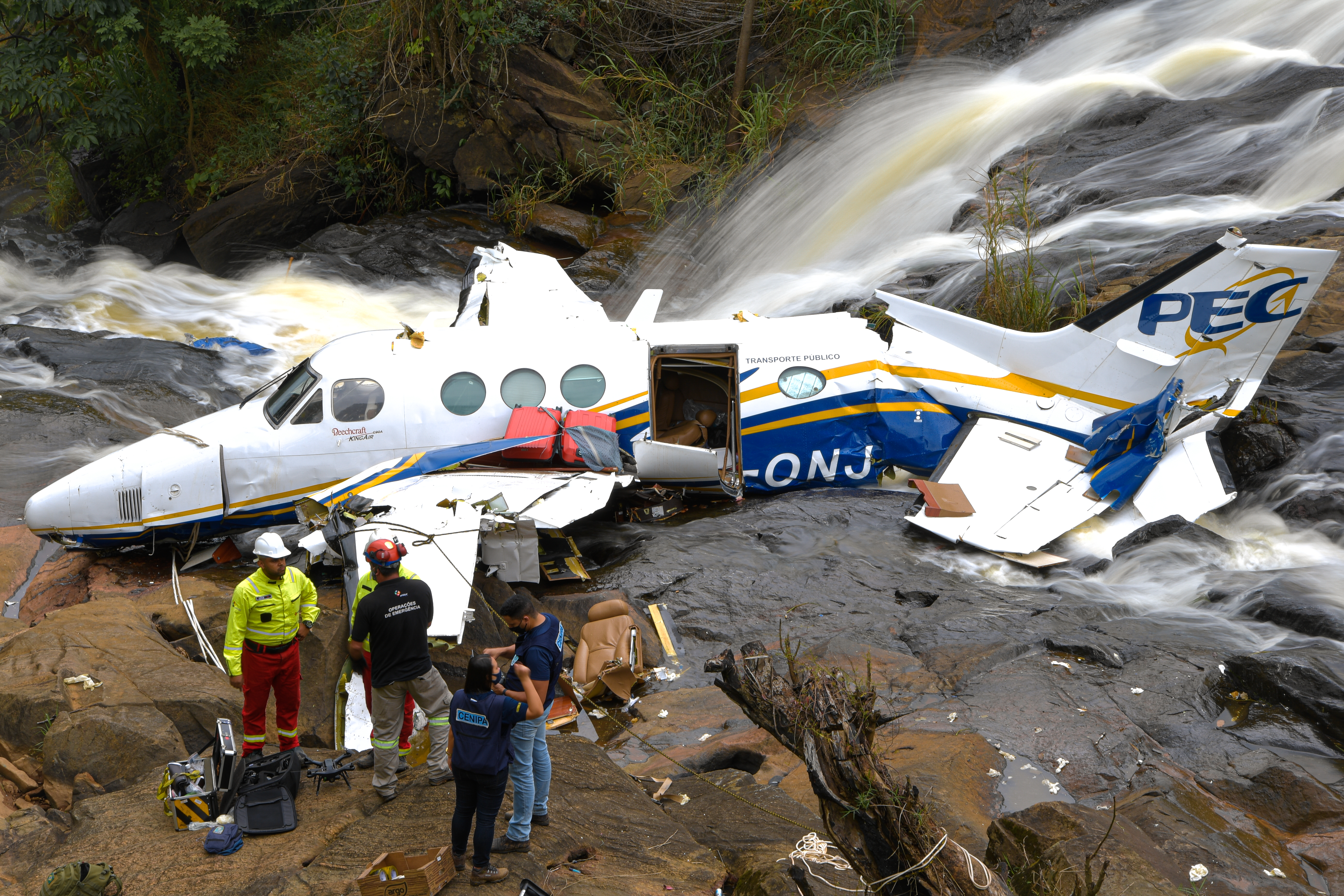 Fotos del accidente aéreo donde murió la cantante Marília Mendonça