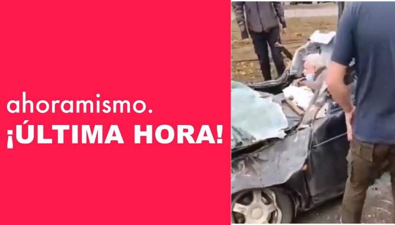 Sobrevive tras ser aplastado en su carro por un tanque ruso - IMAGENES FUERTES