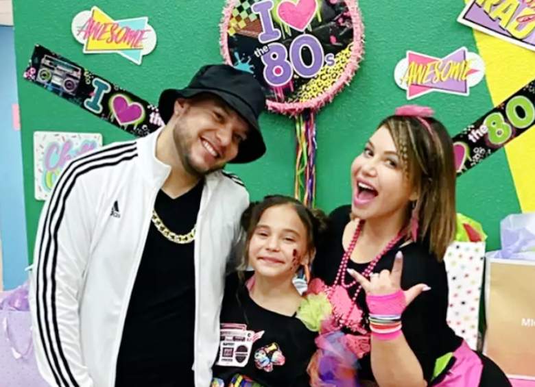 Hija de Lorenzo Méndez con su papá y Chiquis