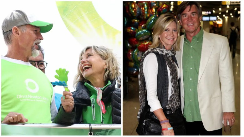 John Easterling, el marido de Olivia Newton-John, con la cantante.