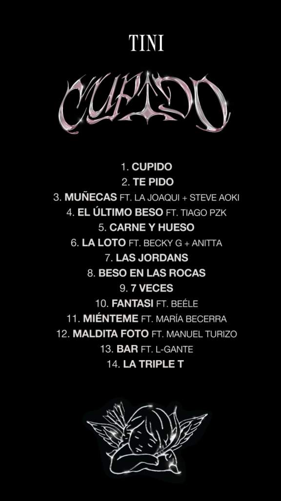 Track list CUPIDO