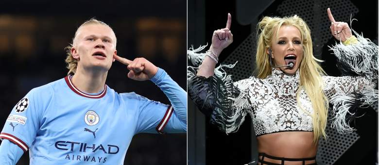 Erling Haaland se hizo un peinado con trenzas y lo compararon con Britney Spears.