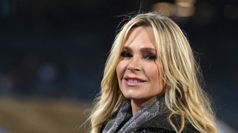 Tamra Judge poses at Angel Stadium Of Anaheim.