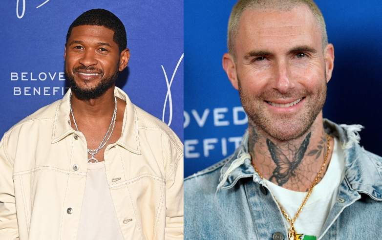 Usher and Adam Levine