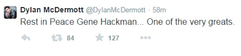 Dylan McDermott Gene Hackman Tweet