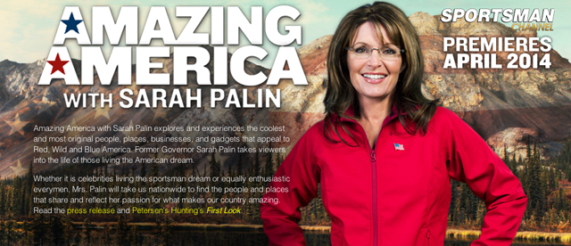 sarah palin new shot on sportsman channel