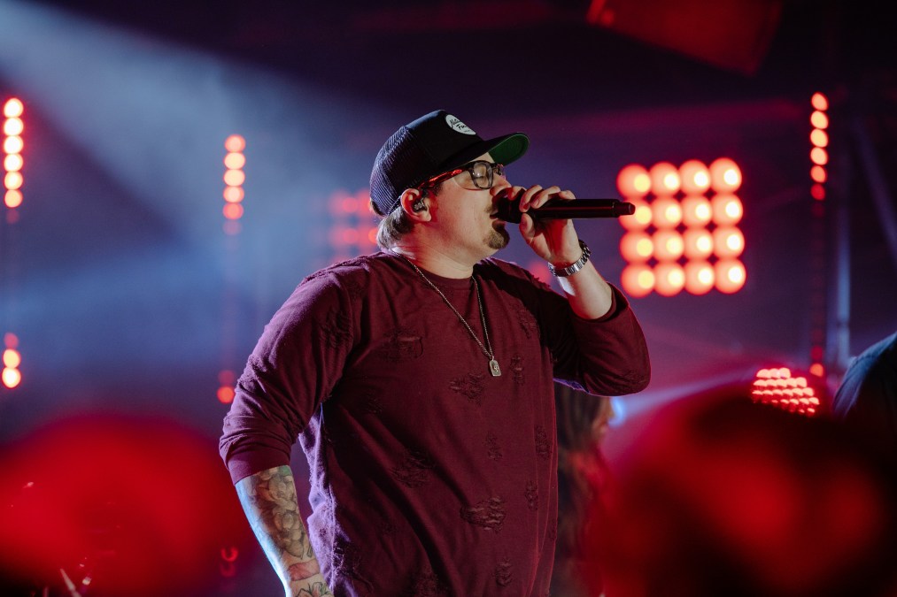 HARDY singing on stage