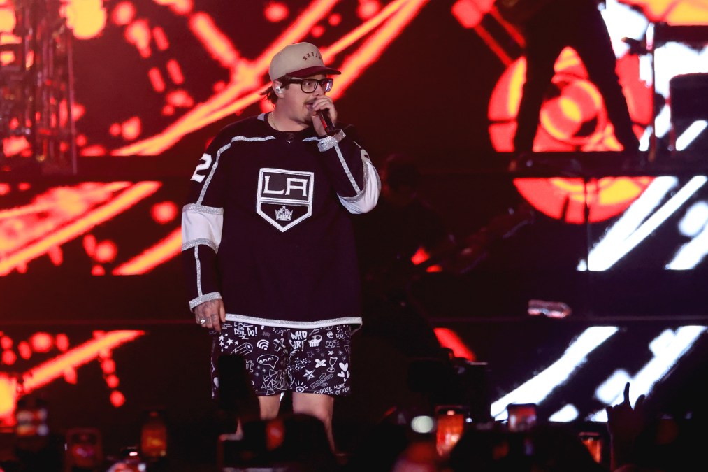 HARDY singing into a microphone