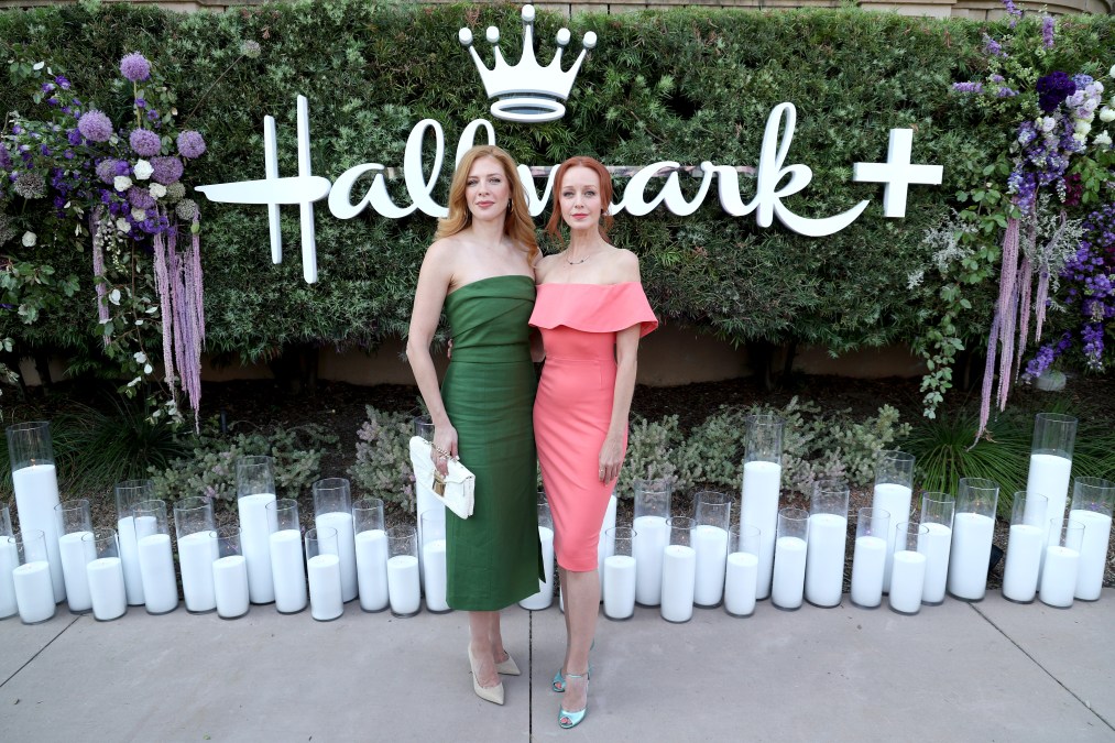 Rachelle Lefevre and Lindy Booth attend Hallmark Media&rsquo;s cocktail reception during the Summer 2024 Television Critics Association Press Tour.