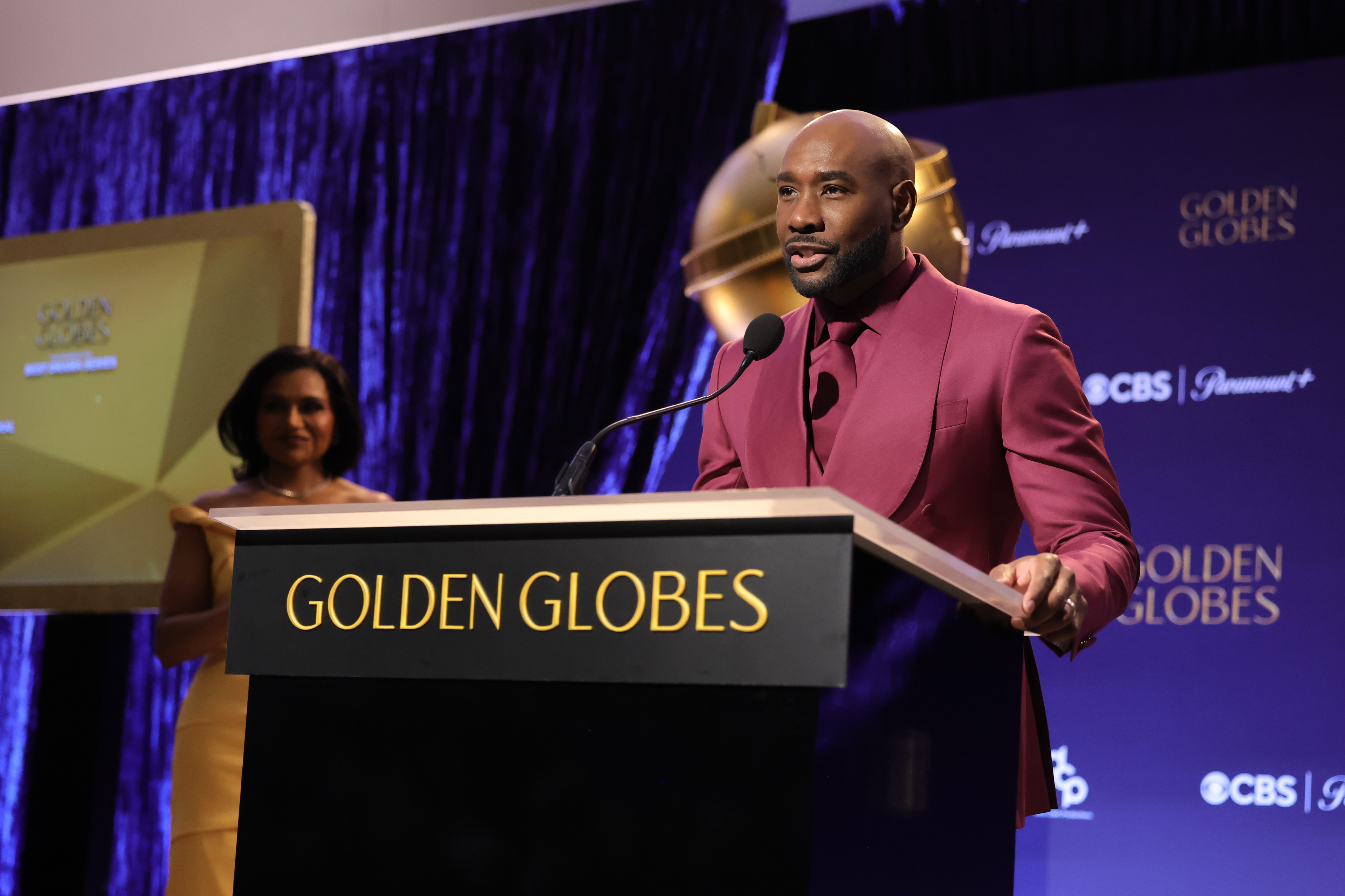 Mindy Kaling and Morris Chestnut