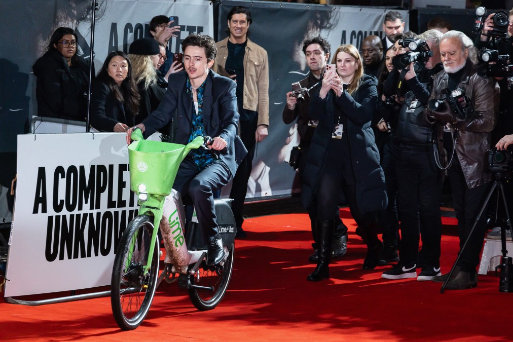 Timothee Chalamet Lime Bike