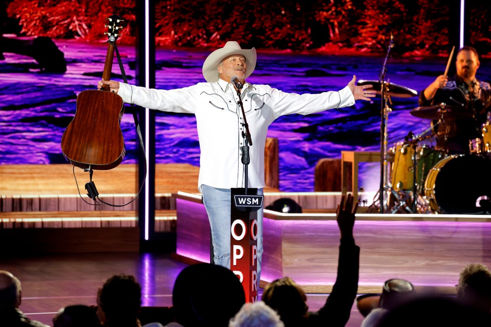 Alan Jackson standing on stage