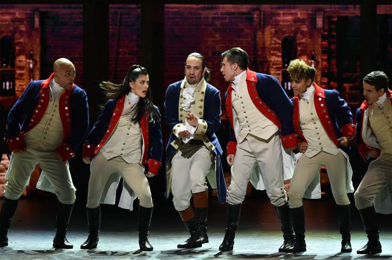 NEW YORK, NY - JUNE 12: Lin-Manuel Miranda and the cast of 'Hamilton' perform onstage during the 70th Annual Tony Awards at The Beacon Theatre on June 12, 2016 in New York City. (Photo by Theo Wargo/Getty Images for Tony Awards Productions)