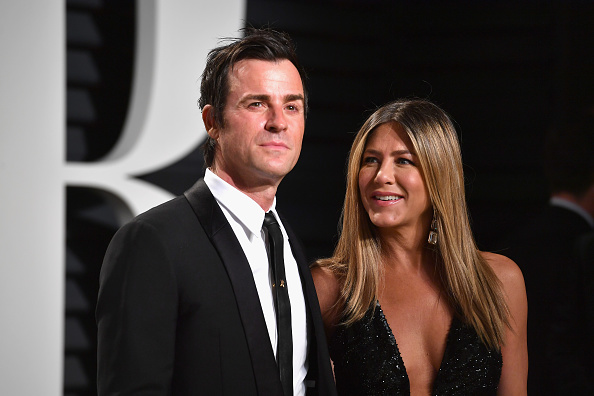 Actors Justin Theroux and Jennifer Aniston