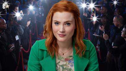 Skyler Samuels revela su embarazo sorpresa en su debut en la alfombra roja con su esposo (VIDEO)