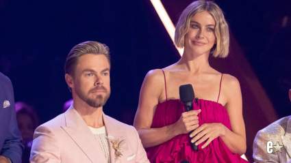 VIDEO: Una estrella se entusiasma con Derek Hough y su hermana en los Globos de Oro