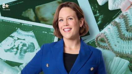 Erin Krakow de Hallmark afirma que los antojos casi revelaron su secreto de embarazo en el set.